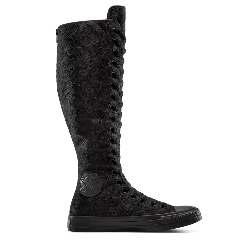 New Sz 7.5 WOMEN Black Chuck Taylor All Star XX High Lace Total Eclipse A15661C